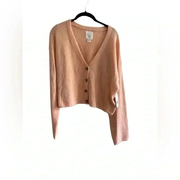 NWT Billabong Short N Sweet Cropped Cardigan Sweater Size Medium - Picture 5 of 14